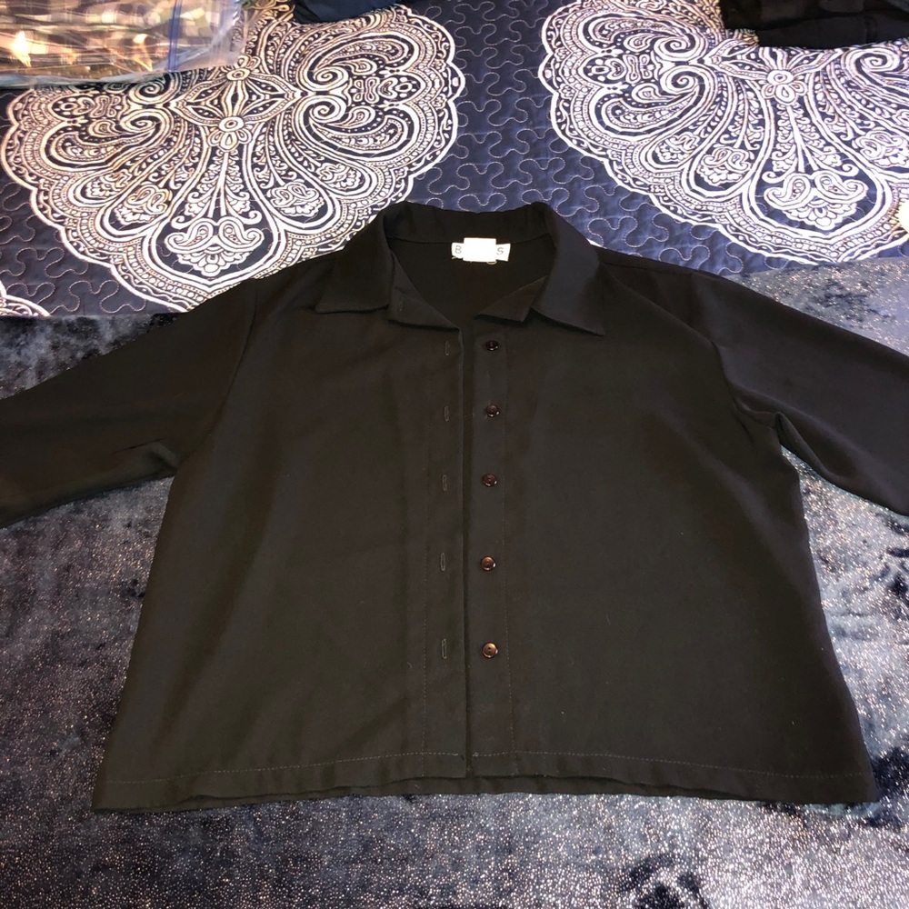 Briggs petite black  lightweight top size medium - Picture 8 of 10